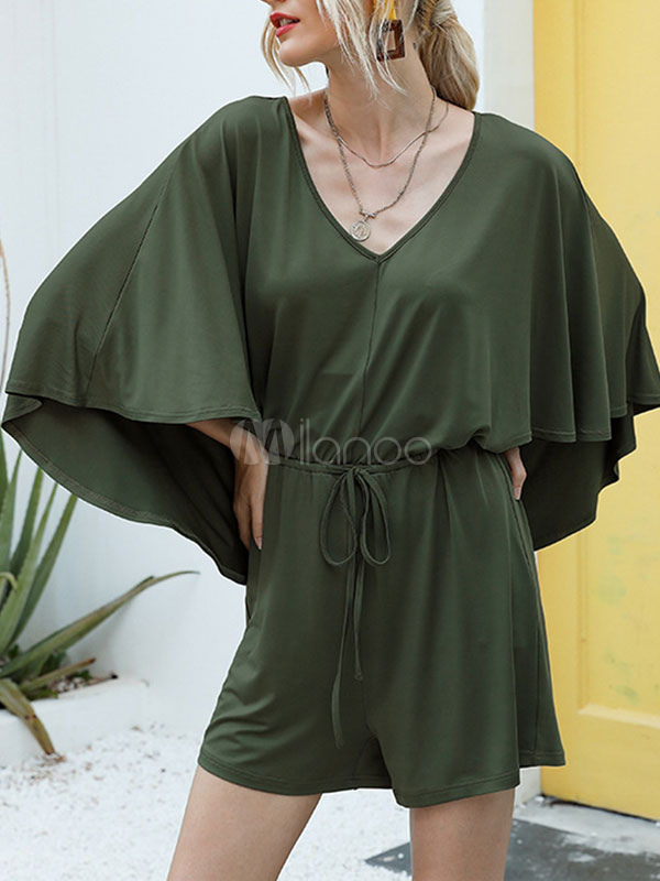 romper with cape sleeve