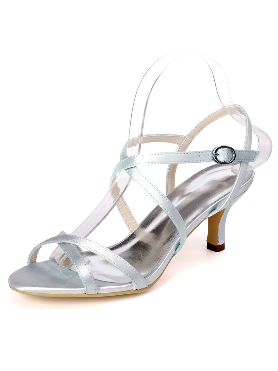 silver shoes kitten heel wedding