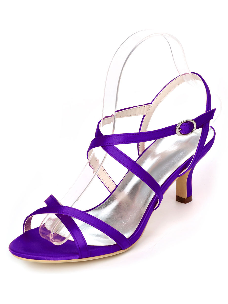 purple and silver wedding shoes
