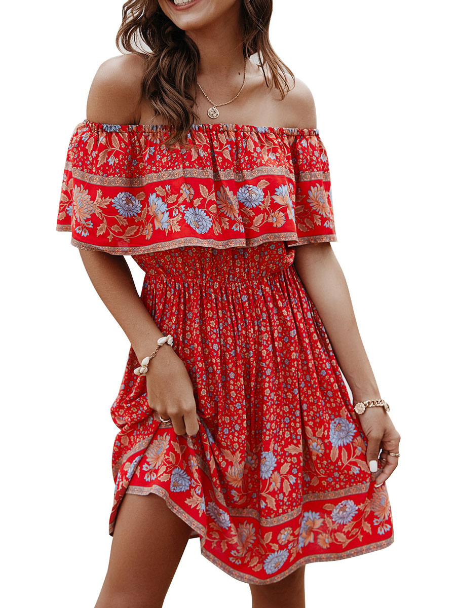 printed beach dress