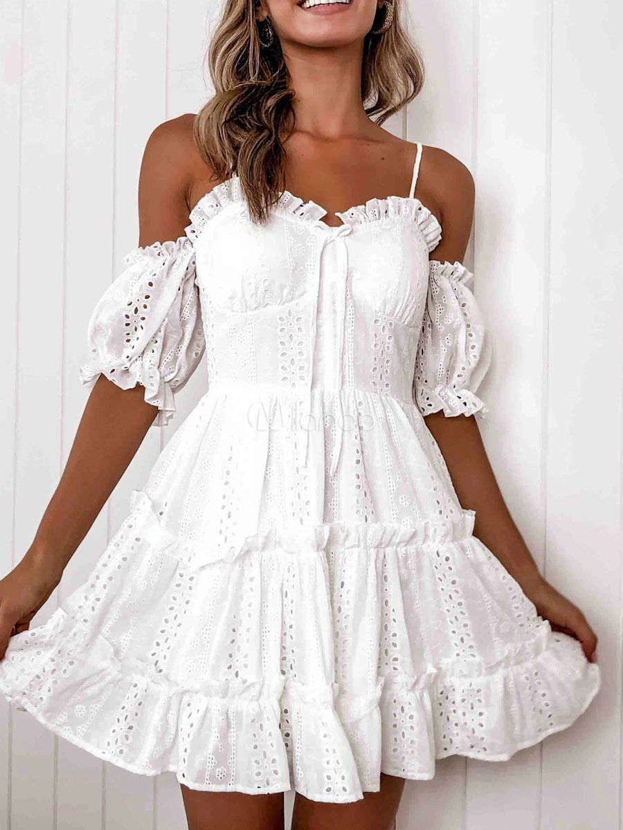 white summer beach dress