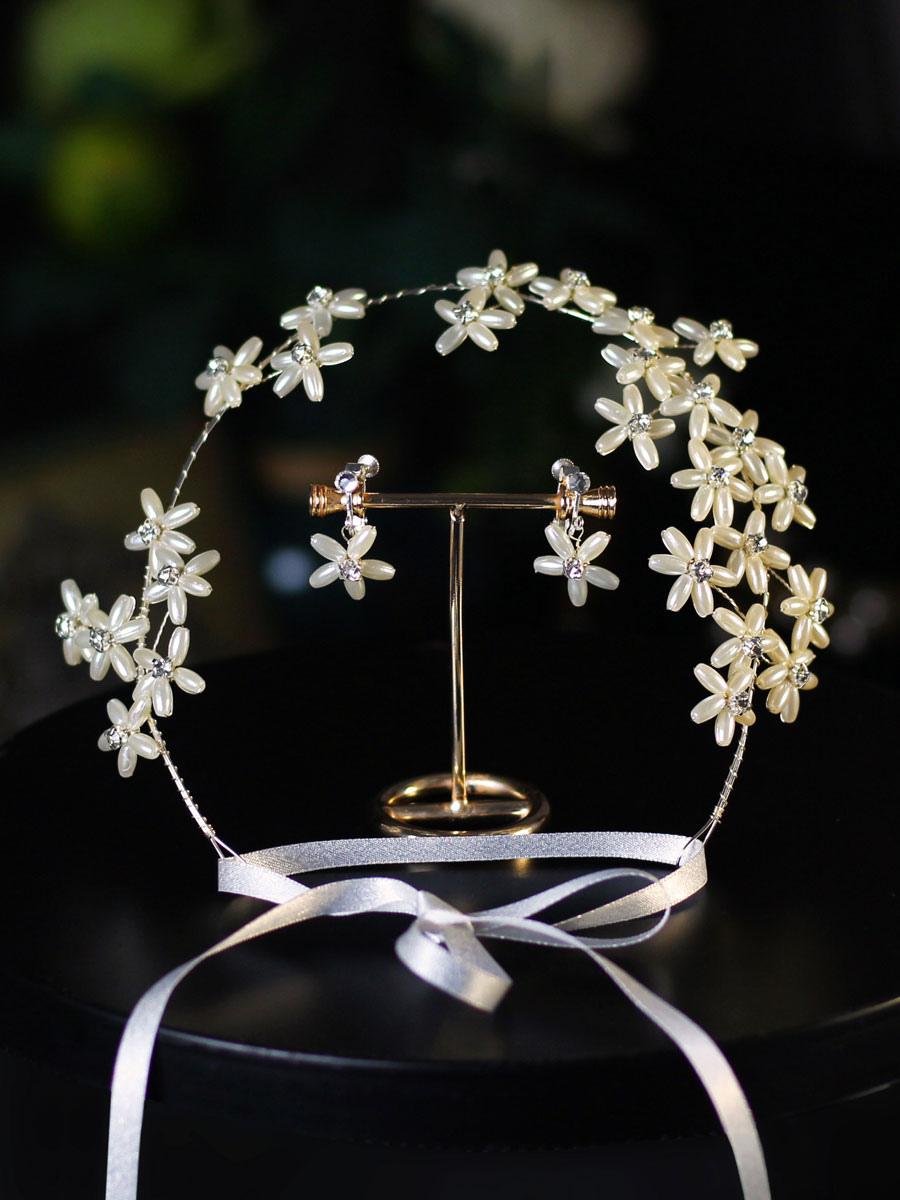 花嫁のためのヘッドピースの結婚式の花の帽子のヘアアクセサリー Milanoo Jp