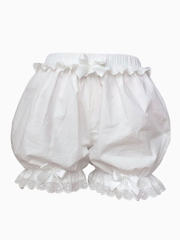 Short Lolita lâche en dentelle blanche Lolita Bloomers