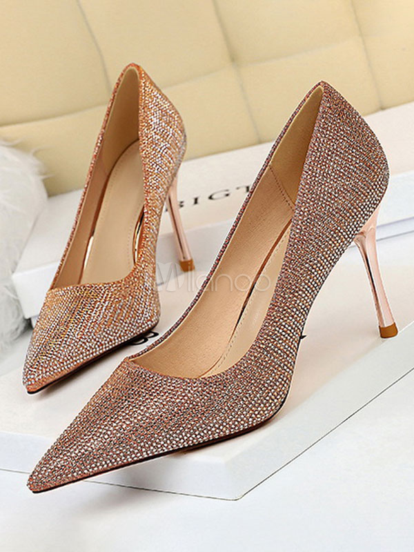 champagne evening shoes