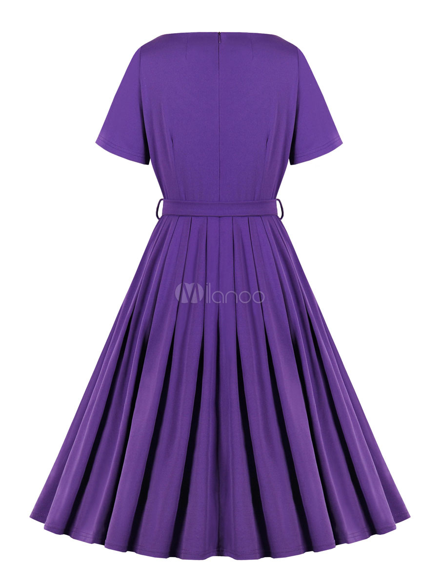 purple layered dress