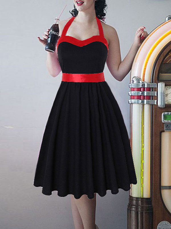 Caballero amable Ciudadano atómico Disfraz de 1950 Pin Up Girl Vestido vintage Vestido de mujer Rockabilly -  Costumeslive.com