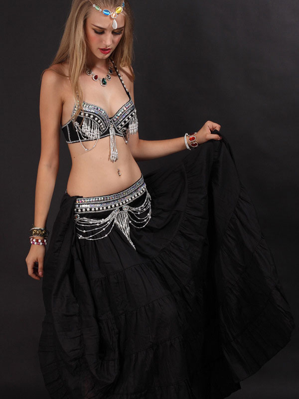 Costume de danse du ventre sexy pour femmes, ensemble de vêtements de danse  du ventre, soutien-gorge et jupe, vêtements indiens, luxe, nouveau style,  S, M, L