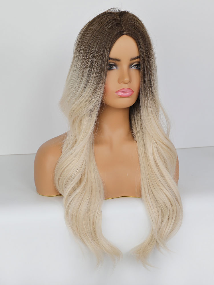 Women's Clothing Accessories | Long Wig For Woman Coffee Brown Centre Parting Heat-resistant Fiber Boyfriend Tousled Long Synthe