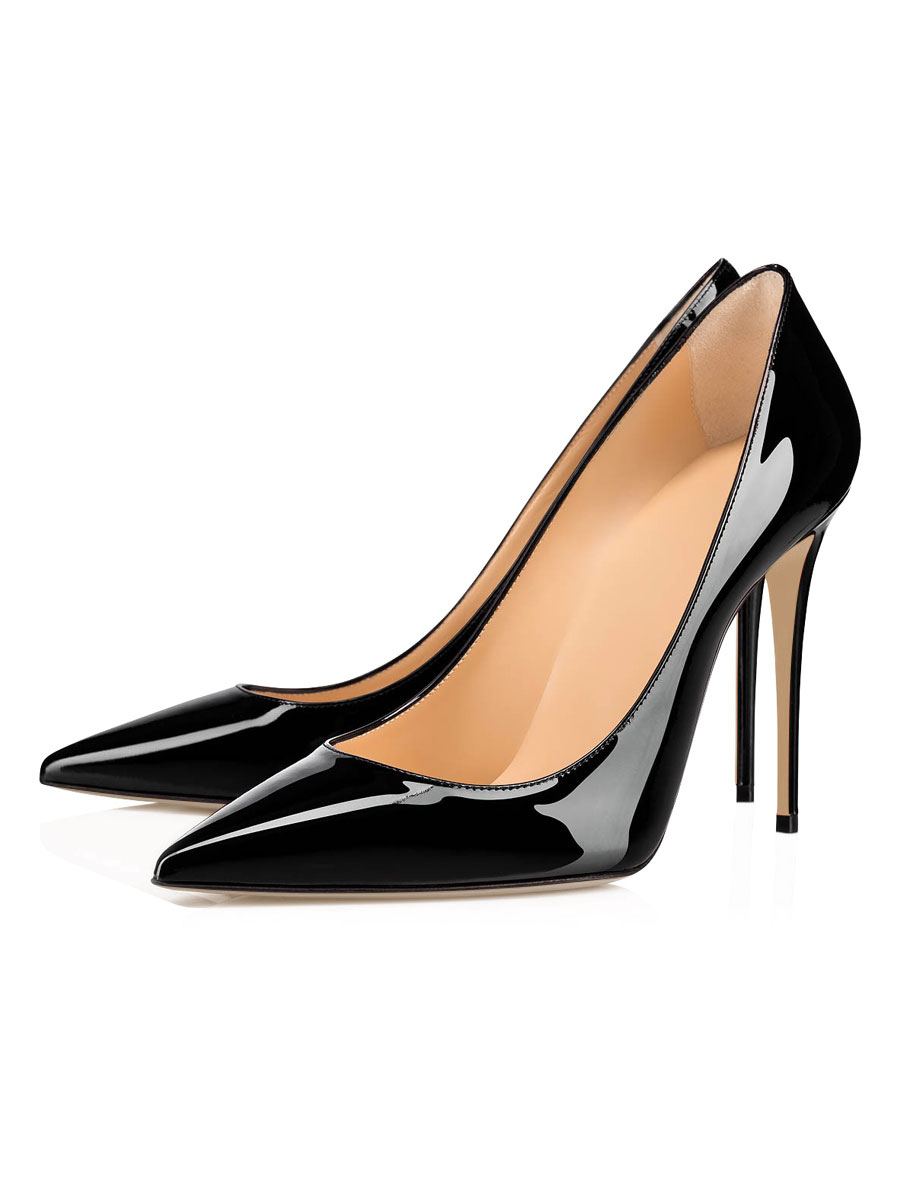 Zapatos de Mujer | Negro Tacones altos Mujer Punta puntiaguda Slip-On Tacón de aguja Bombas Zapatos de vestir - EI87429