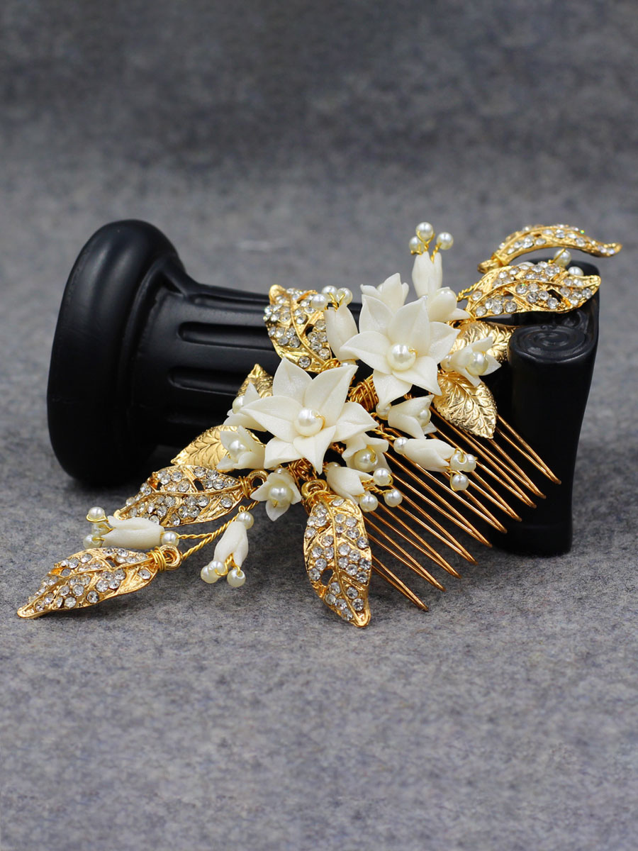 花嫁のための結婚式のかぶと帽子の金属のヘアアクセサリー Milanoo Jp