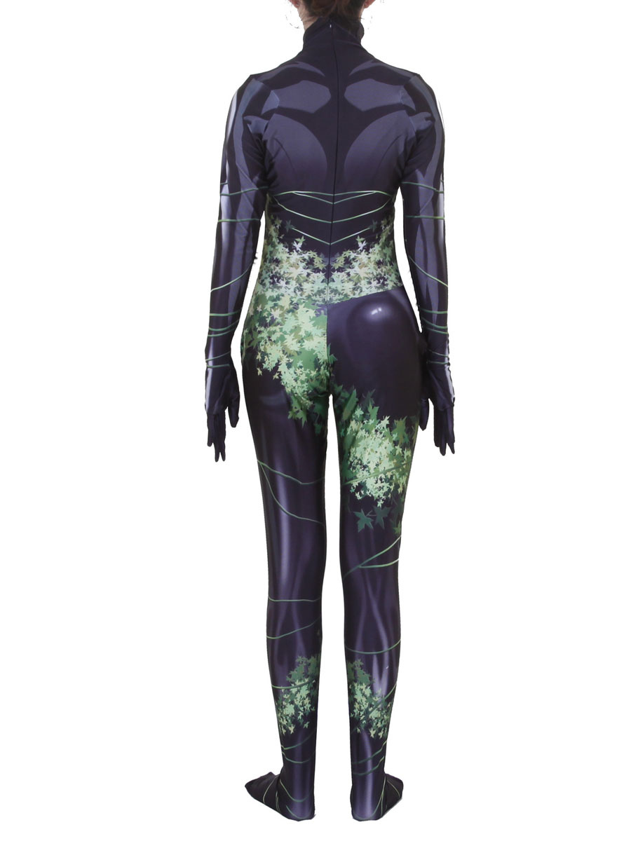 DC Comics Poison Ivy Lycra Spandex Zentai Carnival Cosplay Costume