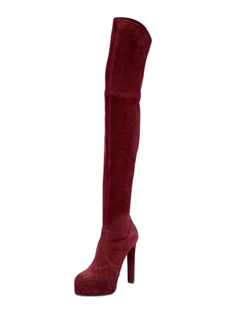 mid heel over the knee boots