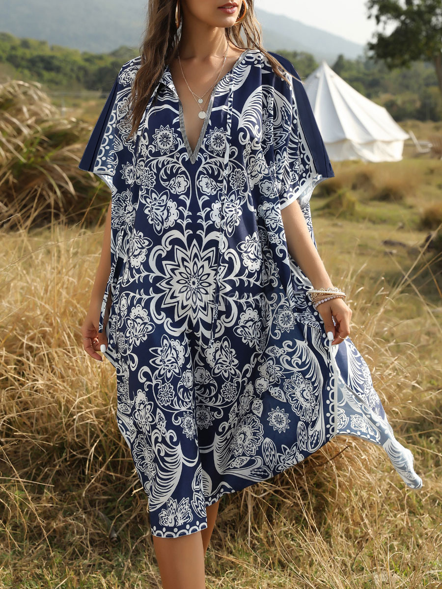 vestido asa de morcego longo