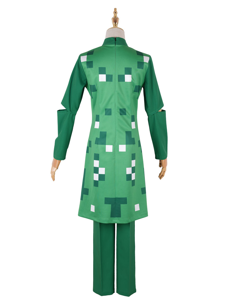 Minecraft Creeper Jumpsuit With Pants Cosplay Costume Halloween