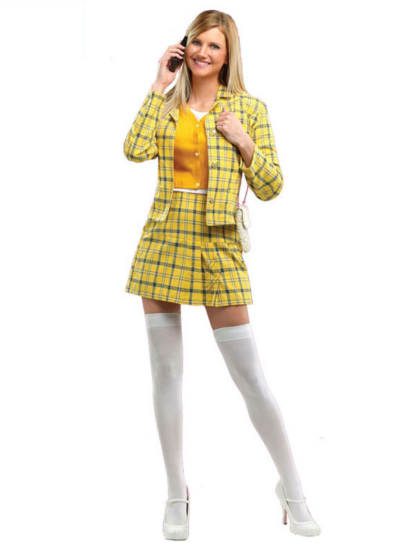 Clueless Cher's Yellow Plaid Outfit Cosplay Costume Halloween -  