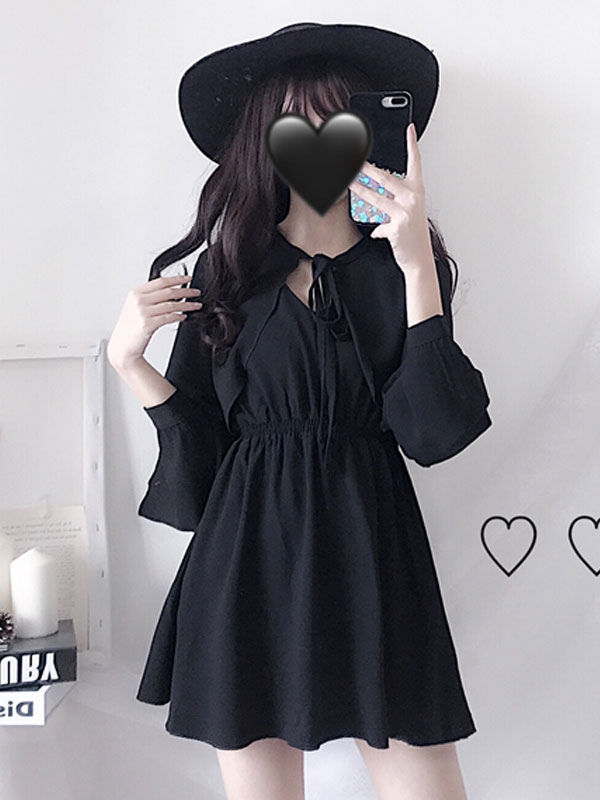 Gothic Lolita Op Dress Long Sleeve Lolita One Piece Dress Milanoo Com