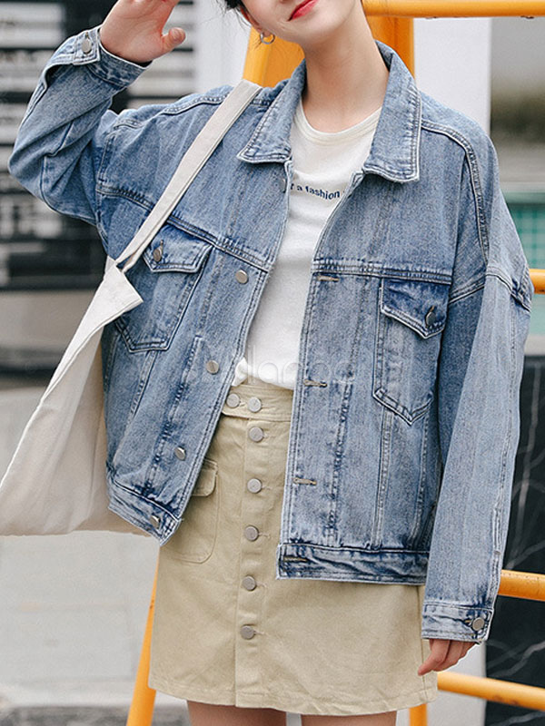 short black denim jacket
