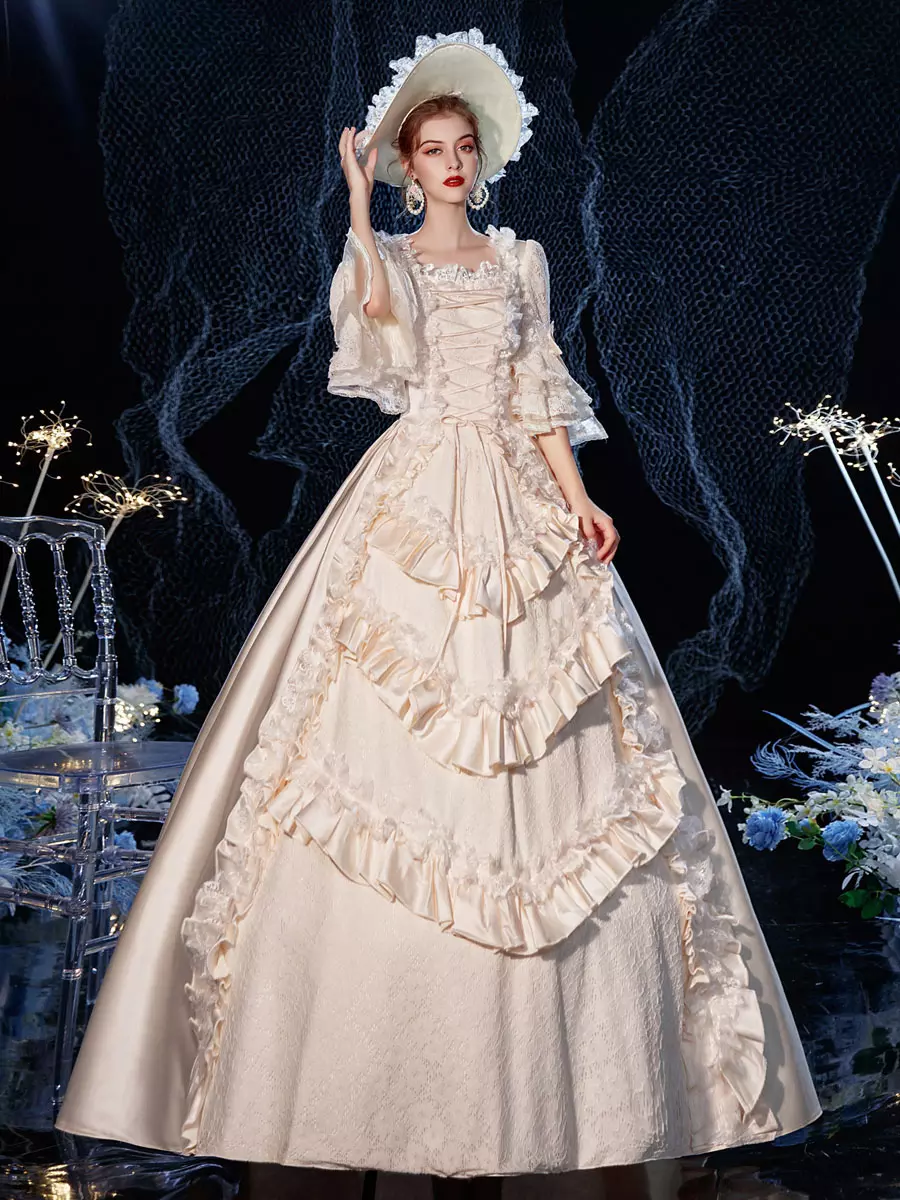 open lace back dress Purple Gothic Lolita Ball Gown