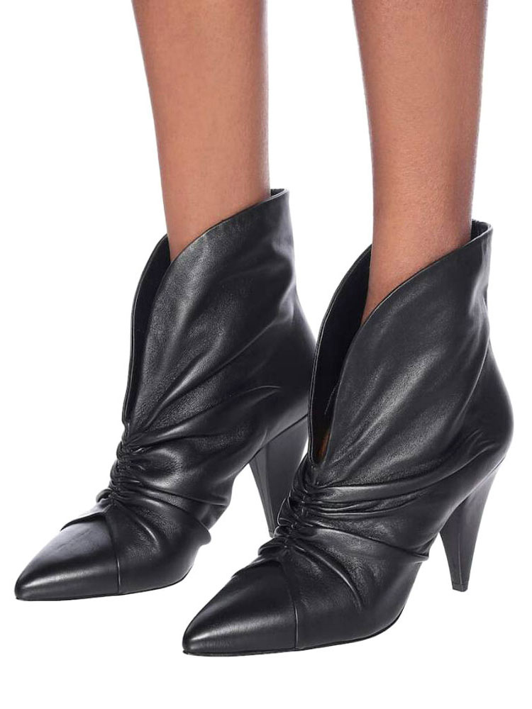 ruched booties
