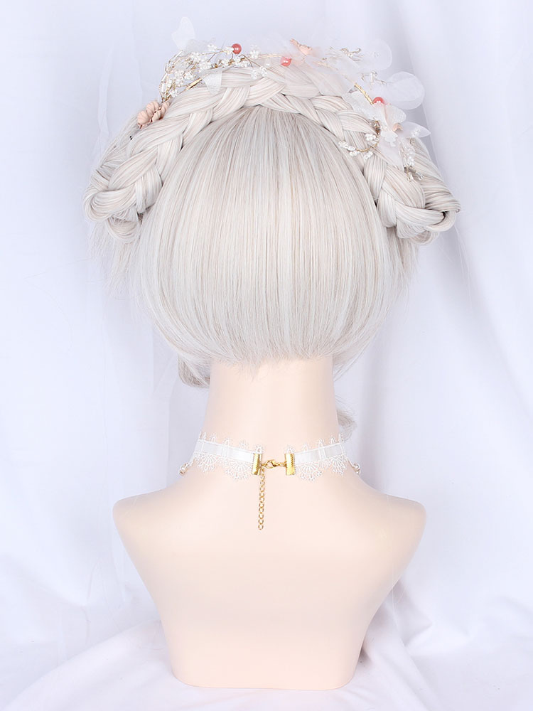 Costumes Lolita | Sweet Lolita Wigs Warm White Polyester Fiber Crochet Lolita Accessories - DH82334