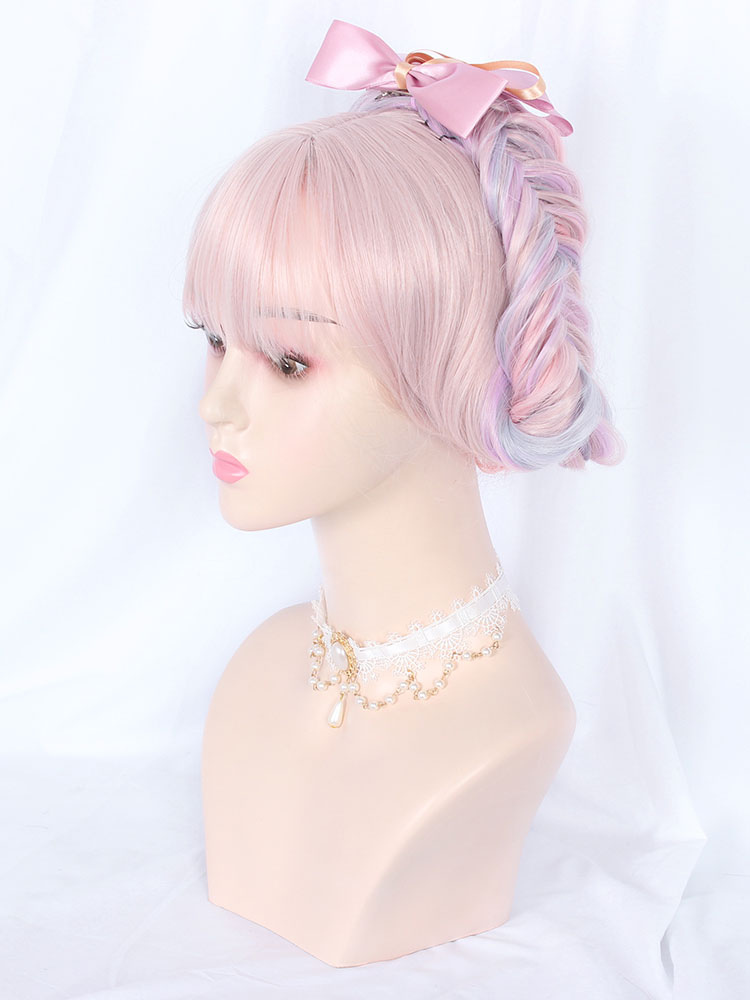 Costumes Lolita | Sweet Lolita Wig Lavender Heat-resistant Fiber Bows Lolita Accessories - BR87110