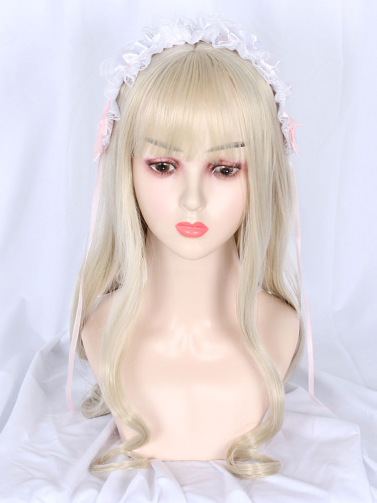 Costumes Lolita | Sweet Lolita Wigs Silver Heat-resistant Fiber Bows Lolita Accessories - MY82134