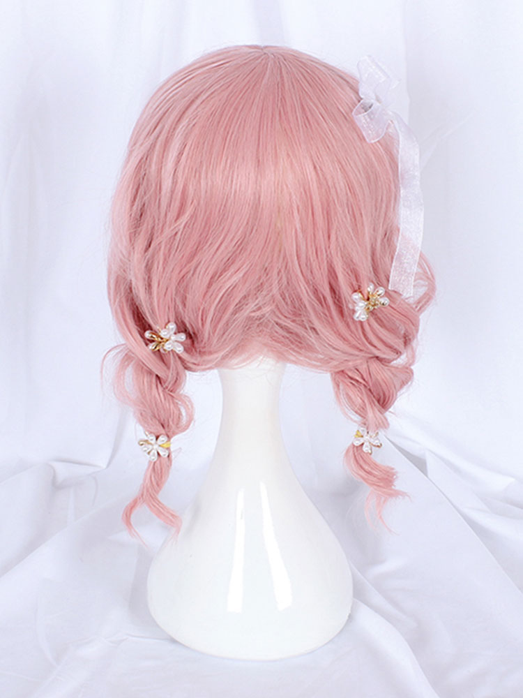 Costumes Lolita | Sweet Lolita Wig Cameo Pink Heat-resistant Fiber Lolita Accessories - XY56023