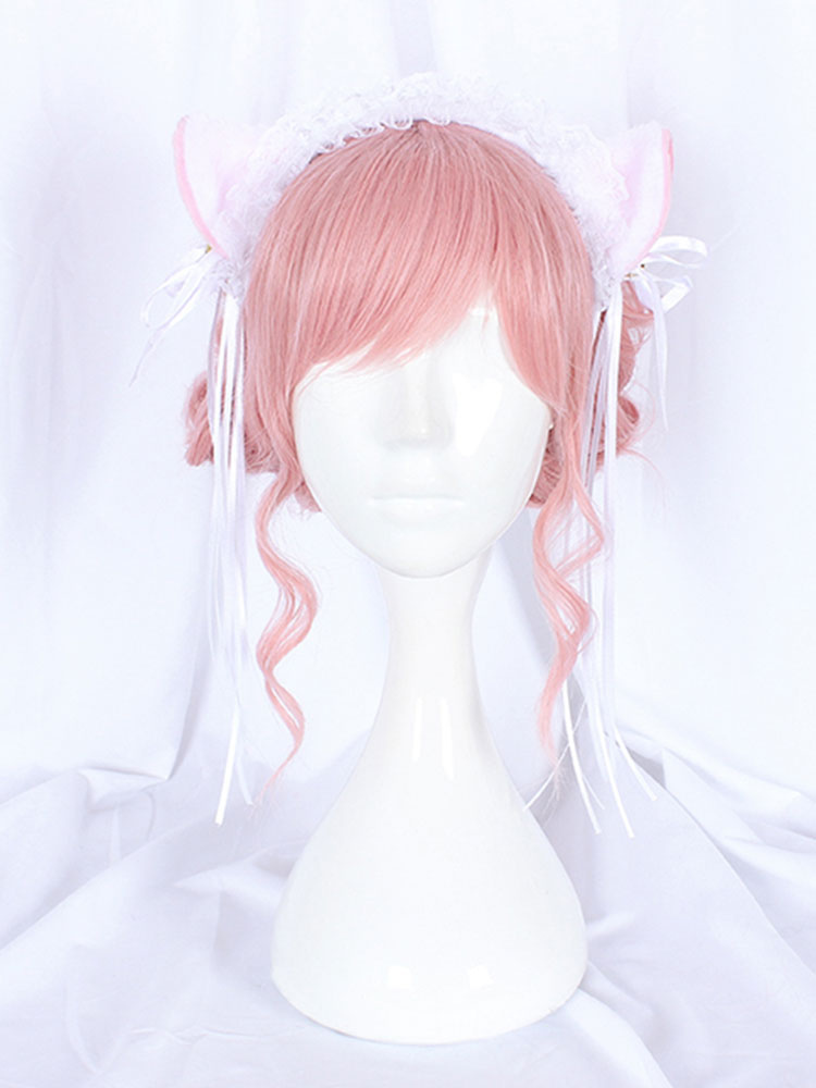 Costumes Lolita | Sweet Lolita Wig Cameo Pink Heat-resistant Fiber Lolita Accessories - XY56023