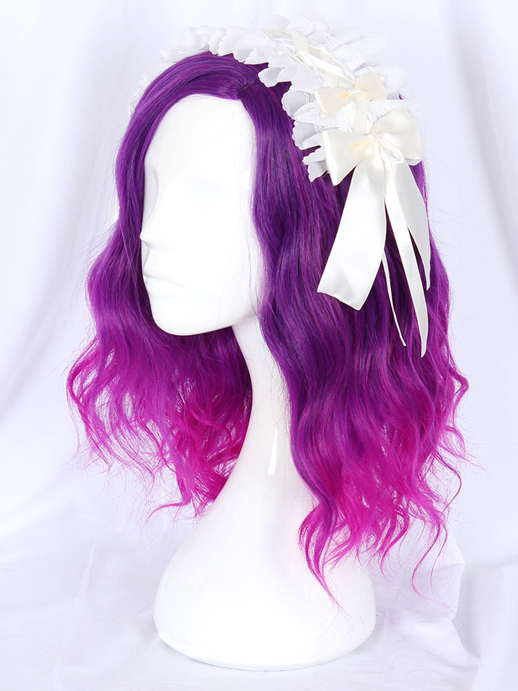 Costumes Lolita | Sweet Lolita Wigs Piping Ombre Fiber Fuchsia Lolita Accessories - KB29275