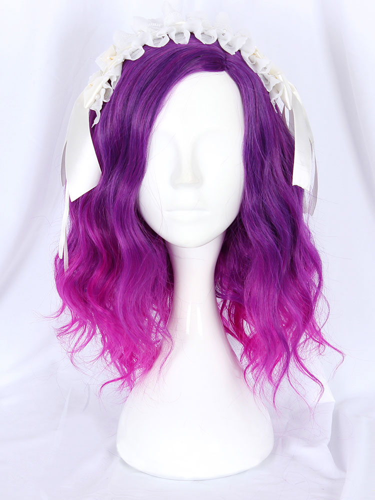 Costumes Lolita | Sweet Lolita Wigs Piping Ombre Fiber Fuchsia Lolita Accessories - KB29275