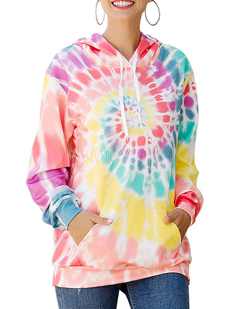 tie dye womens moletom com capuz