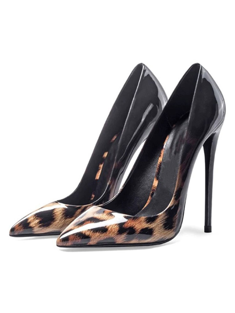 Zapatos de Mujer | De mujer Salón Dedo Puntiagudo Tacón de Aguja Estampado de leopardo Poliuretano Tacón alto Zapatos - CL05450