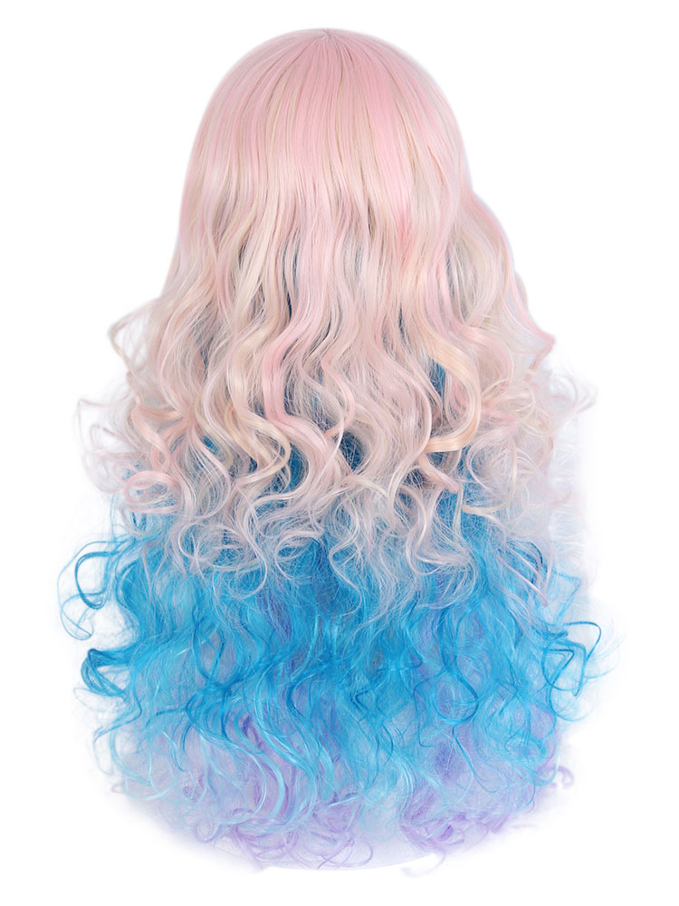 Costumes Lolita | Sweet Lolita Wig 66cm-95cm Heat-resistant Fiber Cyan Blue Lolita Accessories - DY48945