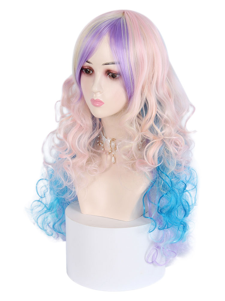 Costumes Lolita | Sweet Lolita Wig 66cm-95cm Heat-resistant Fiber Cyan Blue Lolita Accessories - DY48945