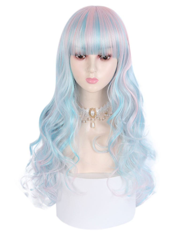 Costumes Lolita | Sweet Lolita Wig Baby Blue 66cm-95cm Heat-resistant Fiber Lolita Accessories - MA25235