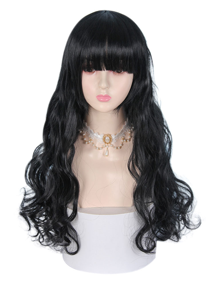 Costumes Lolita | Sweet Lolita Wigs 66cm-95cm Heat-resistant Fiber Black Lolita Accessories - WE15480