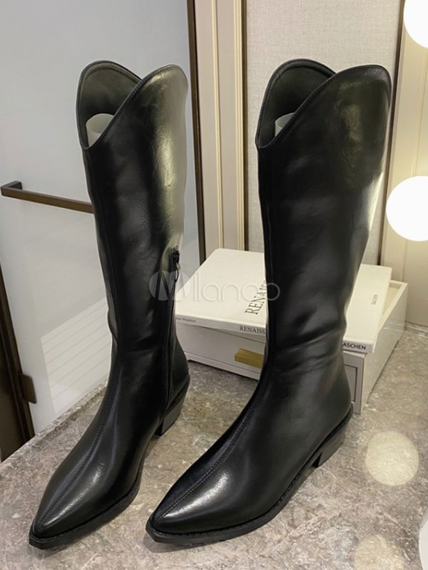 womens leather wide calf boots