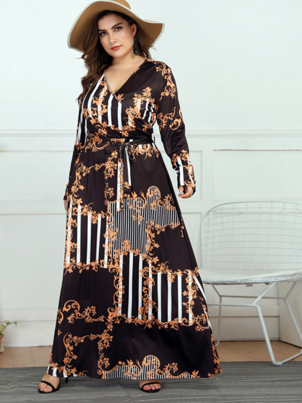 plus size women's bohemian dresses