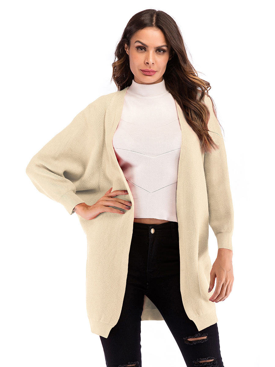Maglione Donna Con Scollo A V E Trecce - Maniche Lunghe, Cardigan Effetto, Colori Pastello (giallo, Celeste, Rosa)