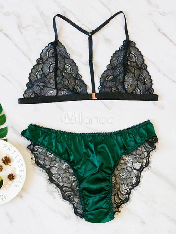 green bra panty