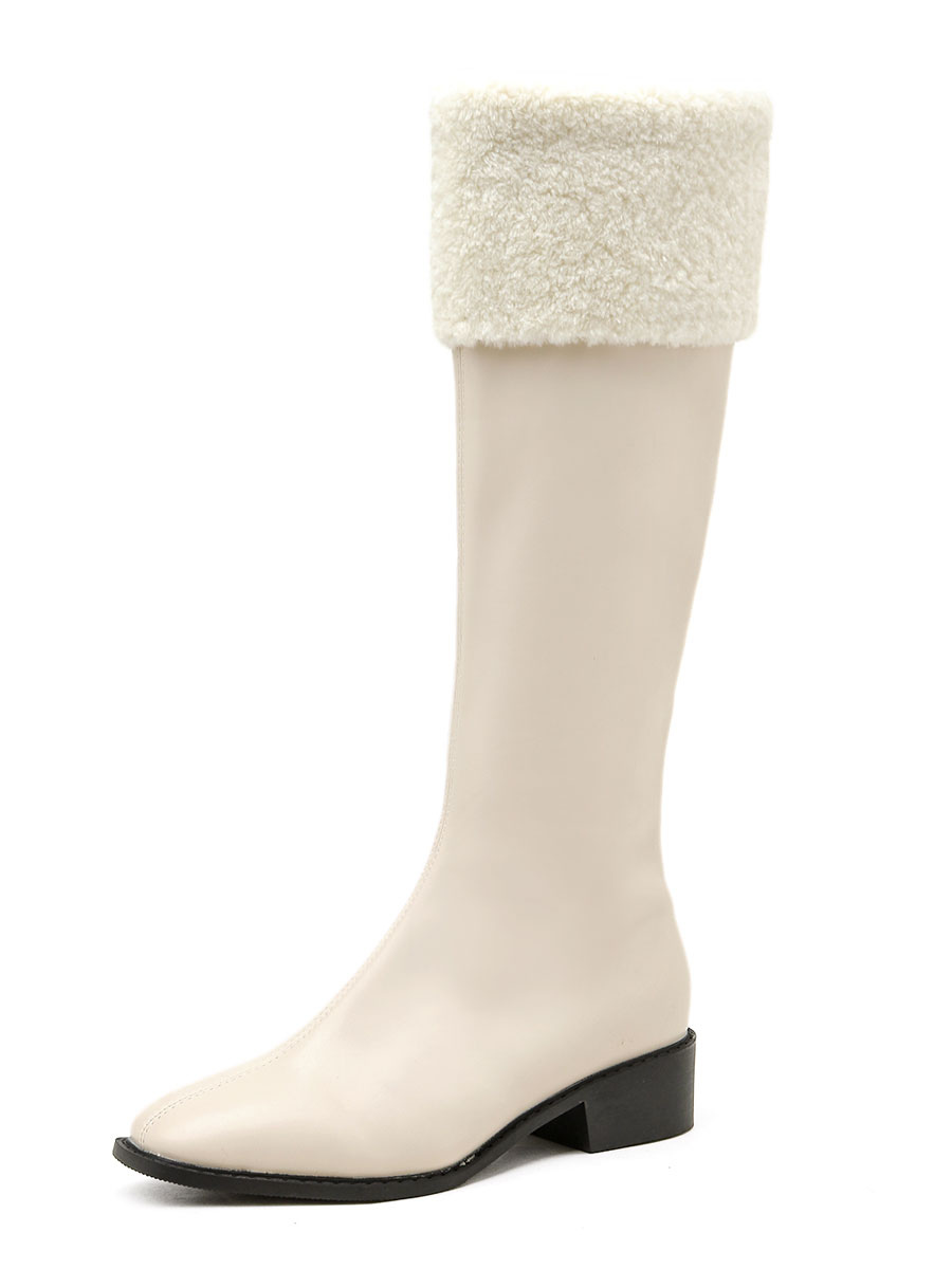 ivory boots knee high