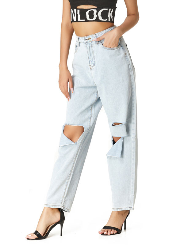 ripped sky blue jeans