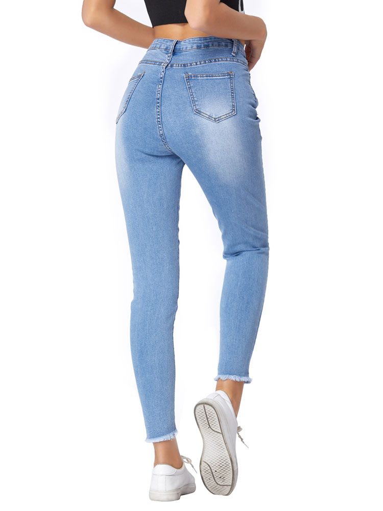 sky blue jeans for women