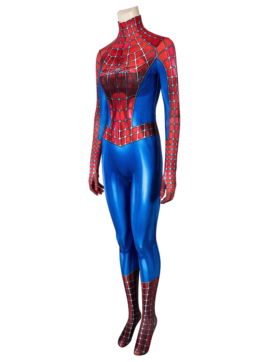 Women Spiderman Costumes Ture Red Superheros Lycra Spandex Jumpsuit ...