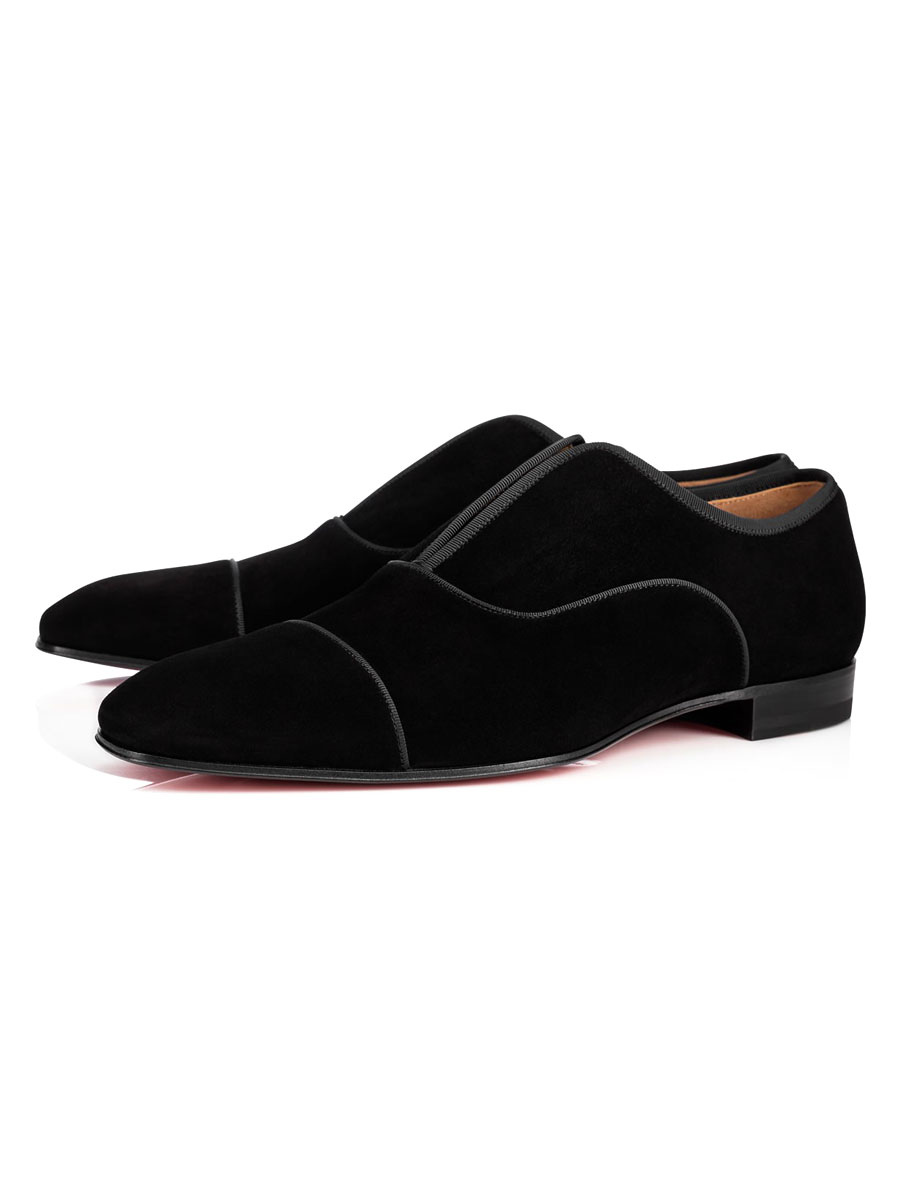 Zapatos de hombre | Zapatos de fiesta para hombre Zapatos holgados Zapatos de vestir de cuero de gamuza con punta redonda y diseño deslizante - KT00962