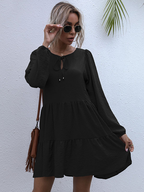 Women Shift Dresses Long Sleeves 