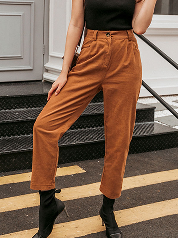 high rise corduroy pants