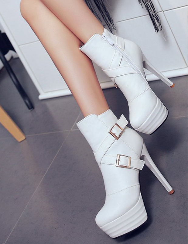 Ankle boots outlet high heels platform