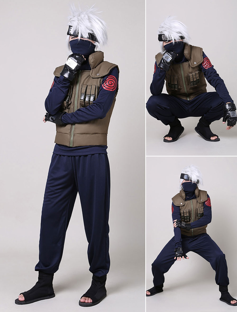 Fantasia Kakashi Hatake Naruto Cosplay Infantil Ao Adulto