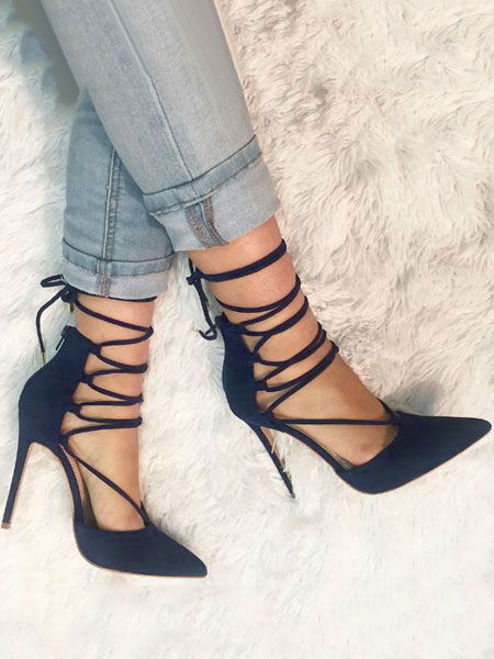 pointed toe strappy heel
